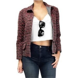 Marc by Marc Jacobs Miranda tweed jacket in red and blue size small designer